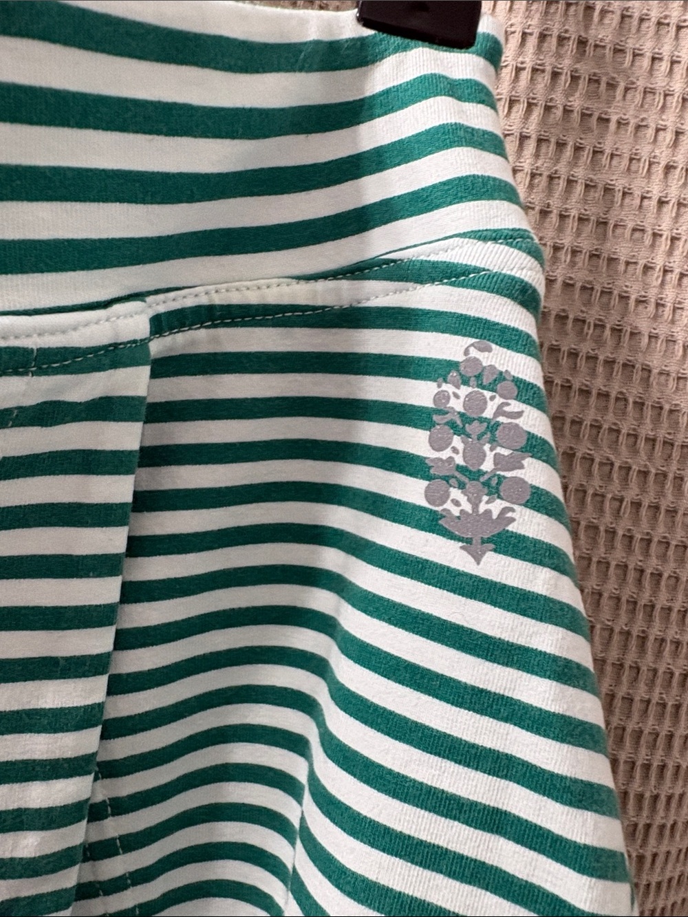 Free People Green & White Striped Skort - Picture 2 of 8